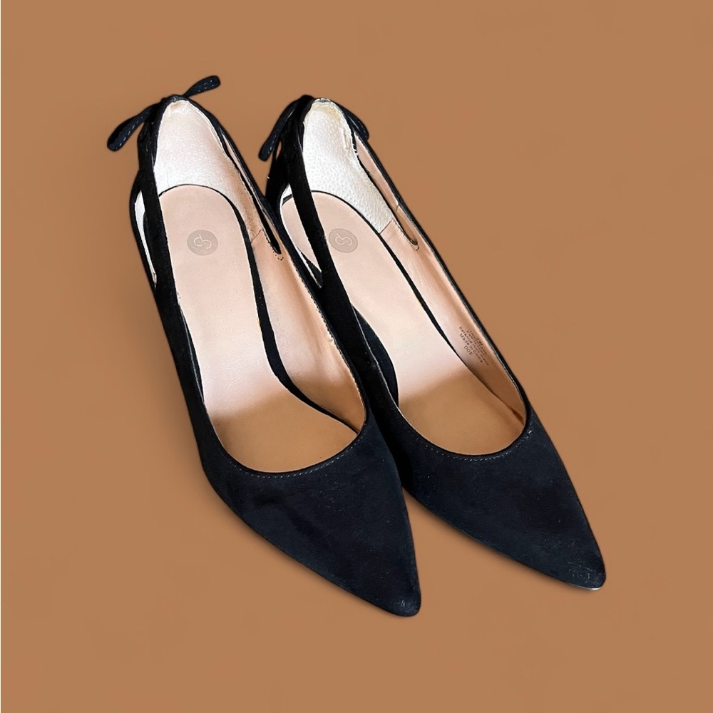 Dressbarn Darla Black Kitten Heel Pumps – Size 7W